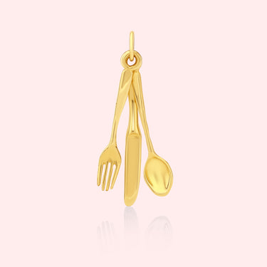 Golden Utensil Set Pendant