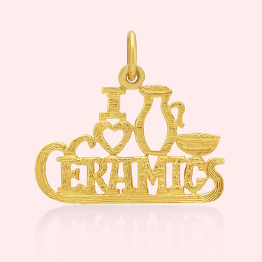 'I Love Ceramics' Charm