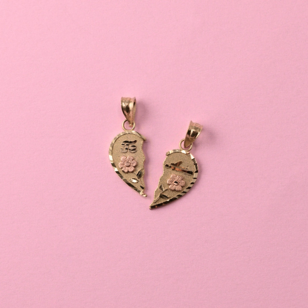'Te Amo' Breakable Heart with Flowers
