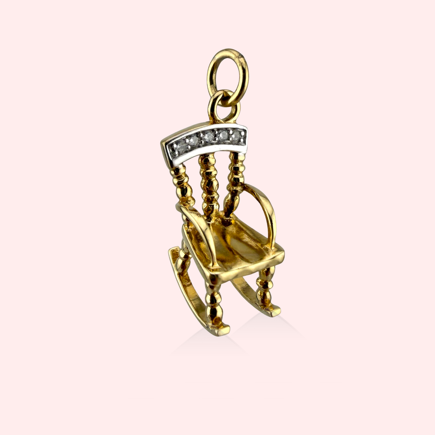 Diamond Rocking Chair Charm