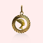 Engine Turned Nefertiti Medallion