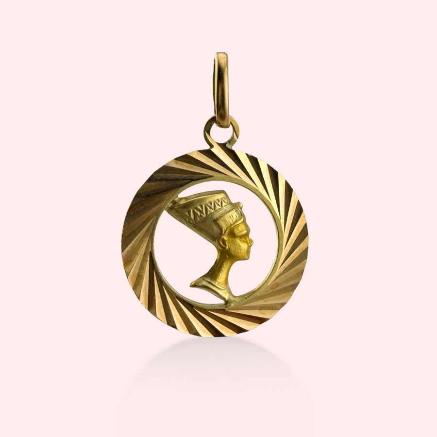 Engine Turned Nefertiti Medallion