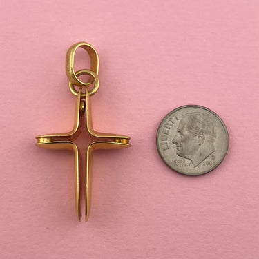 Modern Kinetic Cross Pendant