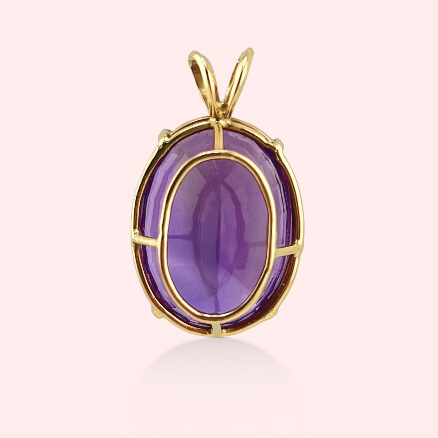 Geometric Fancy Cut Amethyst Pendant