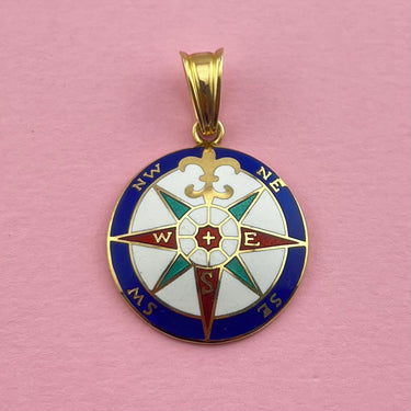 Enamel Compass Medallion