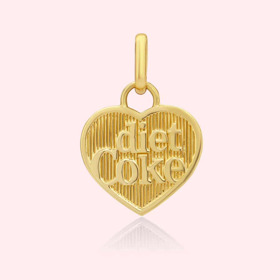Diet Coke Double-Sided Heart Charm