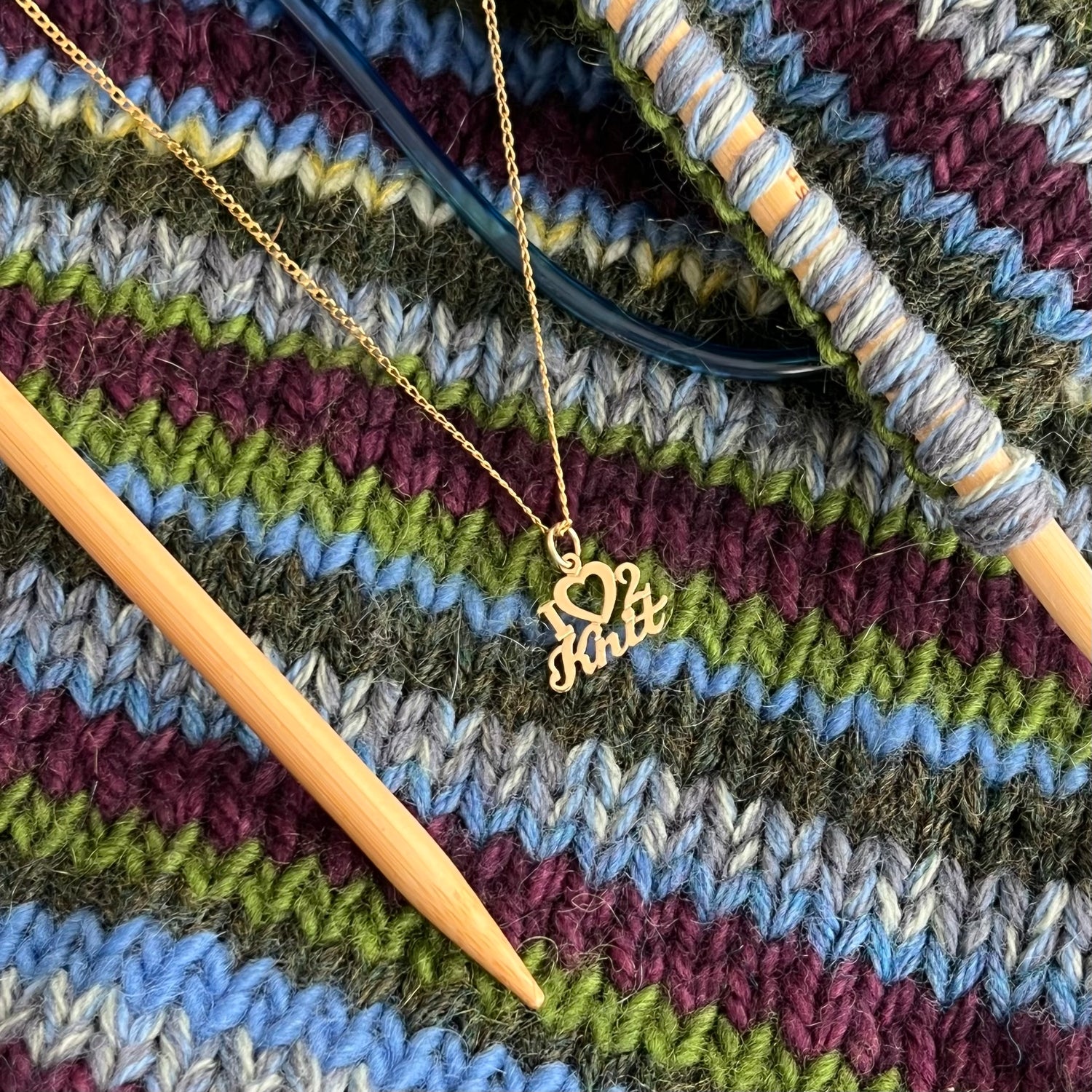 'I Love To Knit' Charm