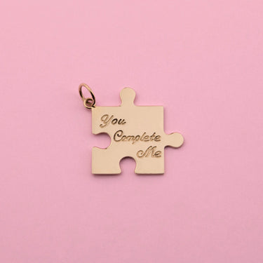'You Complete Me' Puzzle Piece Pendant
