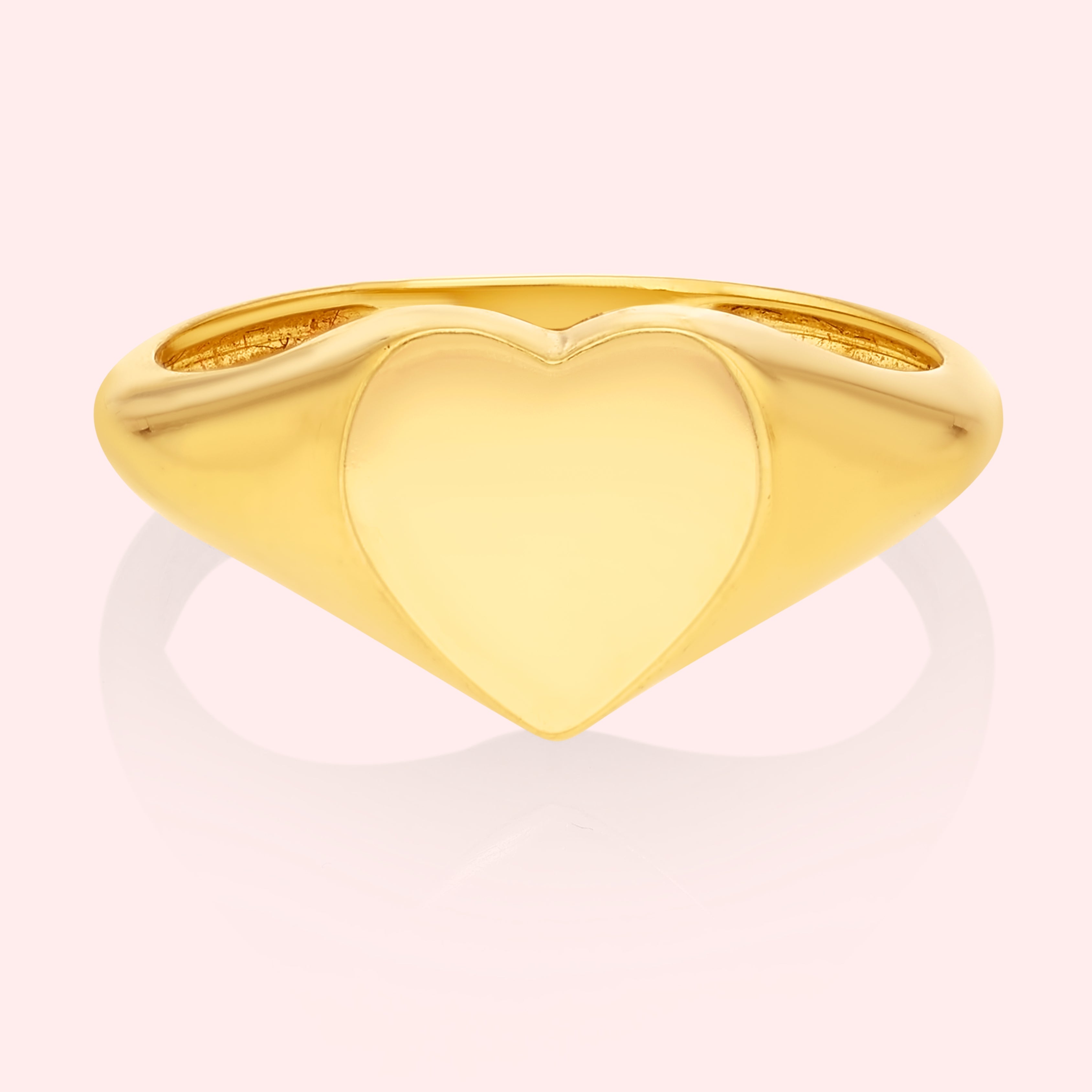 Yeah Rings Heart Signet Ring | 14k Solid Gold | Yeah It's Jewelry