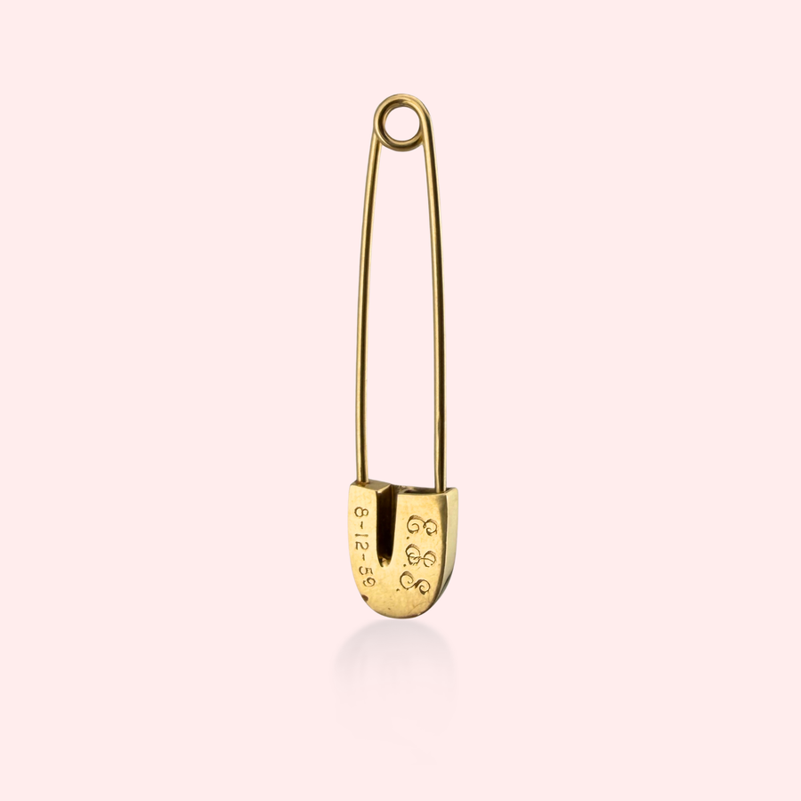 Large Safety Pin with 1959 Engraving