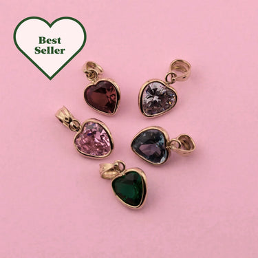 Bezel Set Heart Pendant