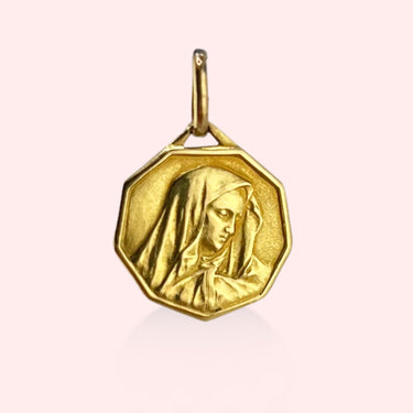 Octagonal Mother Mary Pendant