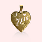 #1 Mom Cut-out Heart Medallion
