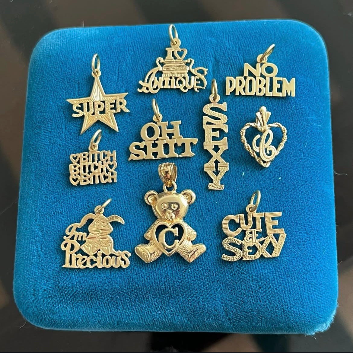 Teddy Bear Letter Pendant