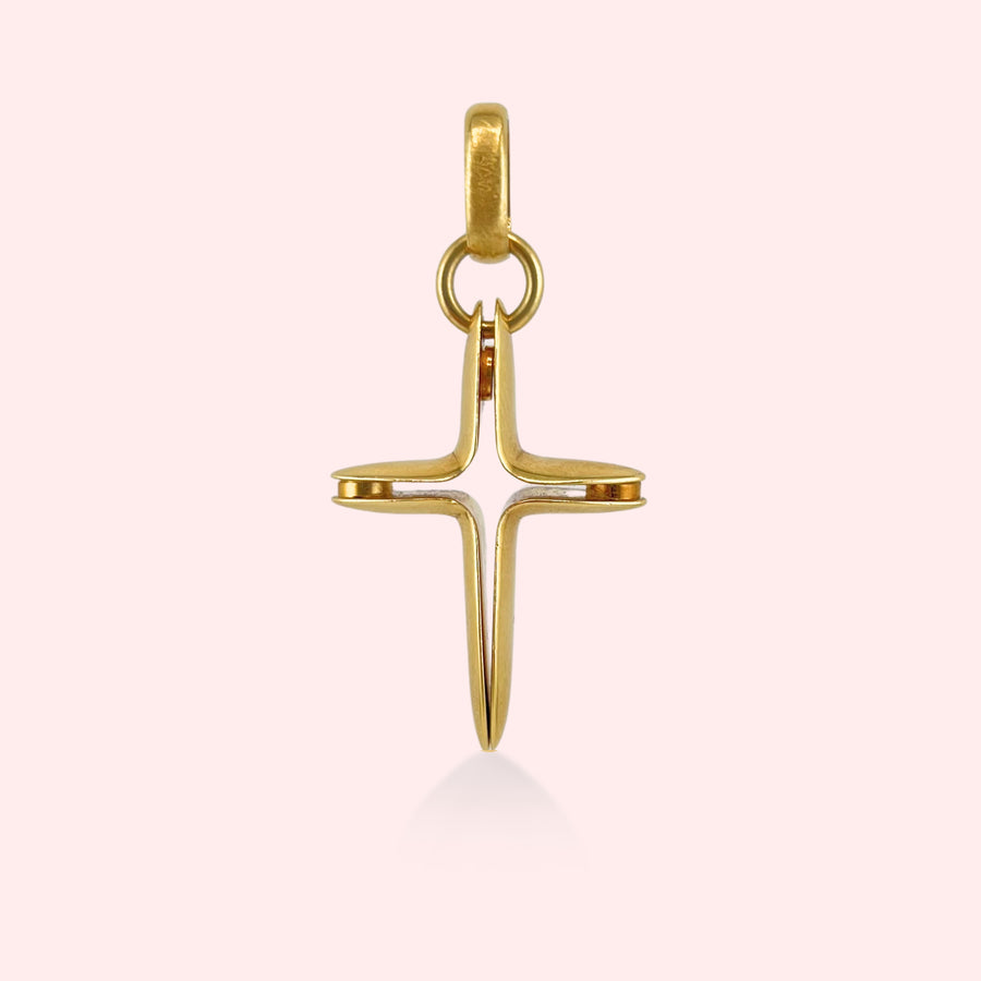 Modern Kinetic Cross Pendant