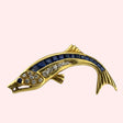 Diamond and Sapphire Fish Brooch