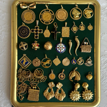 Hexagonal Mother Mary and Child Pendant