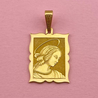 Framed Mother Mary Pendant