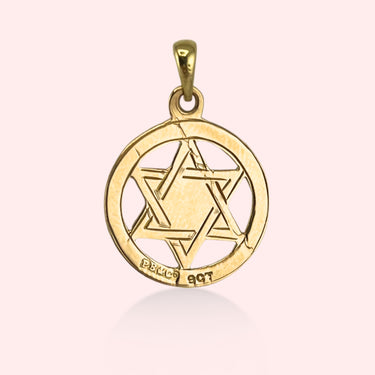 Star of David Medallion with Engraved Frame