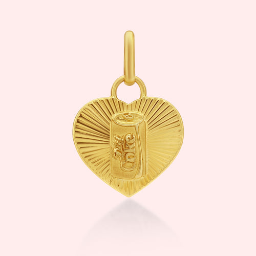 Diet Coke Double-Sided Heart Charm