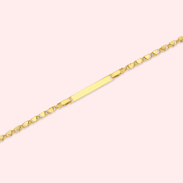 Heart Link Bracelet with ID Bar