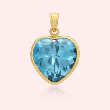 Bezel Set Heart Pendant