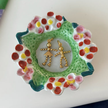 Man and Woman Ball Chain Pendant Set