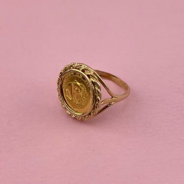 Panda Gold Coin Ring