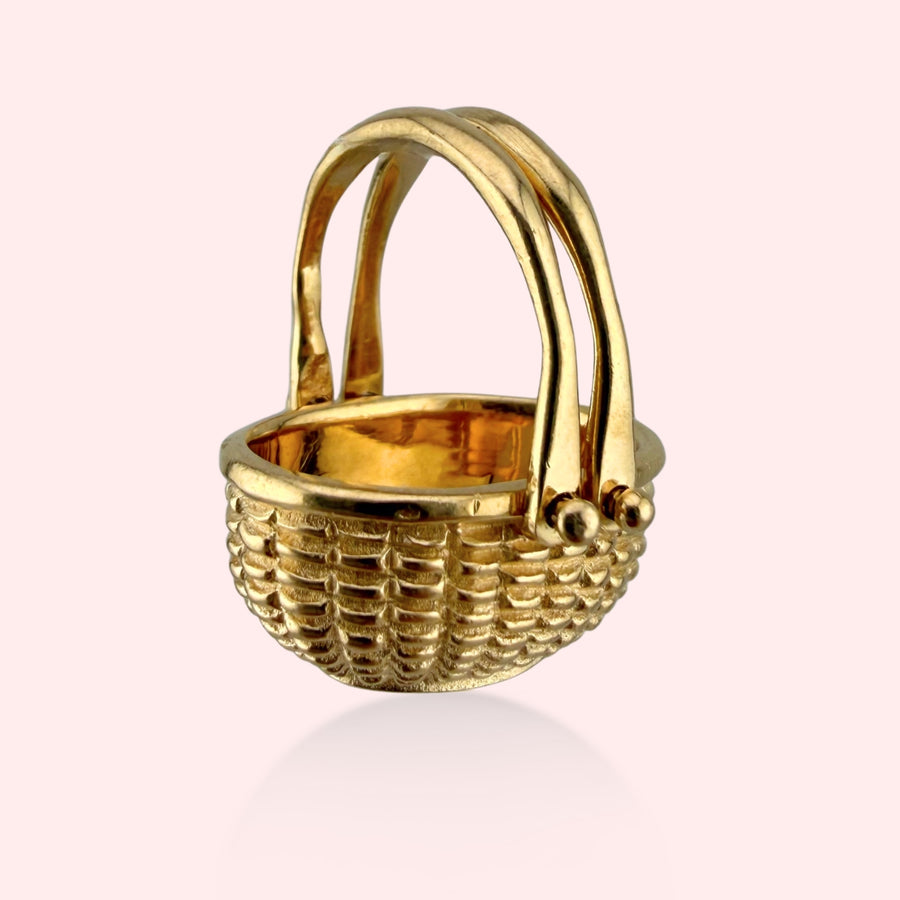 Large Articulated Basket Charm