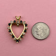 Large Classic Diamond and Topaz Heart Pendant