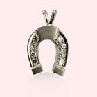 Diamond Horseshoe Charm