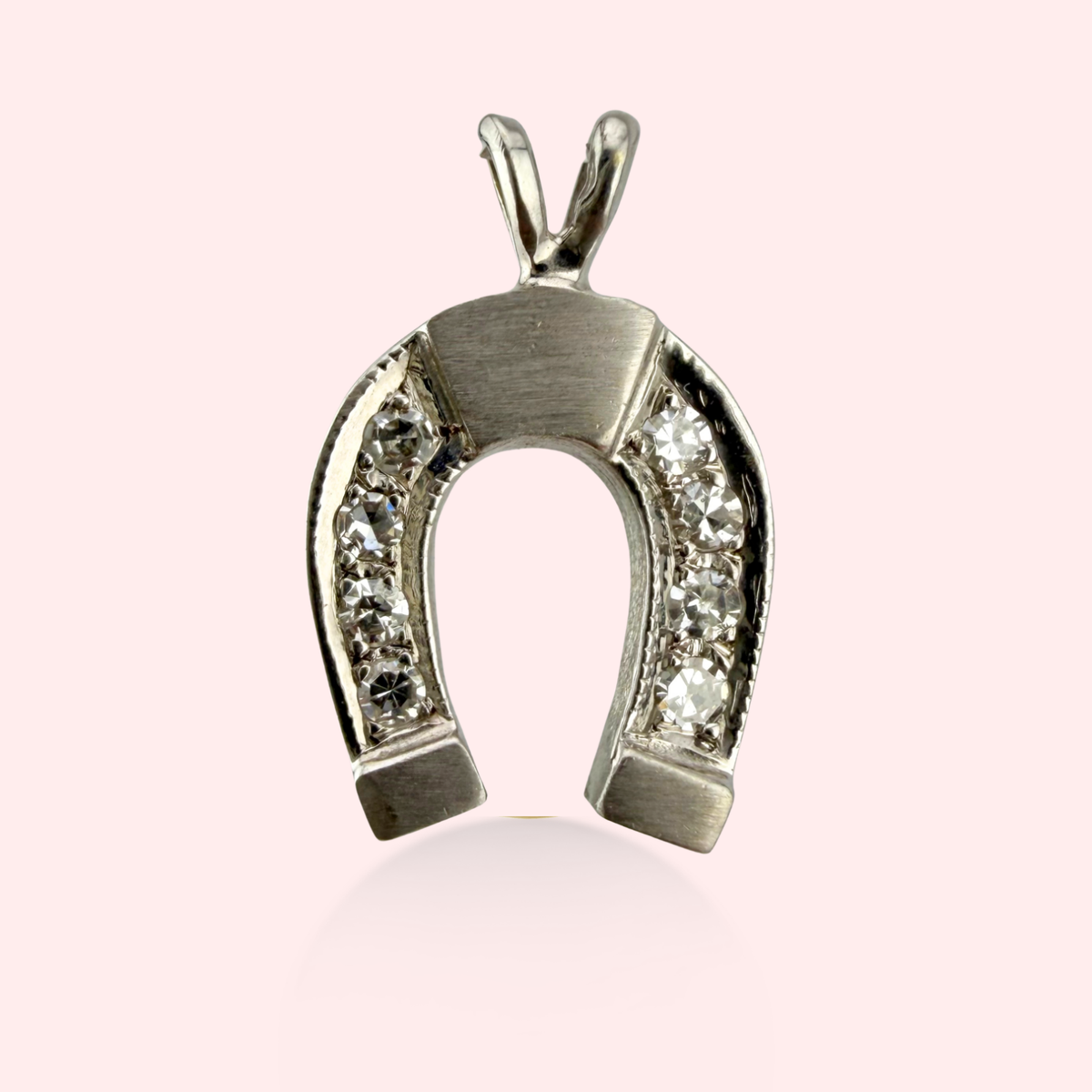 Diamond Horseshoe Charm