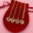 Flower Heart Letter Pendant