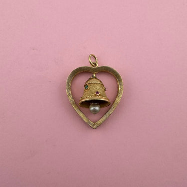 Wedding Bell Heart Pendant