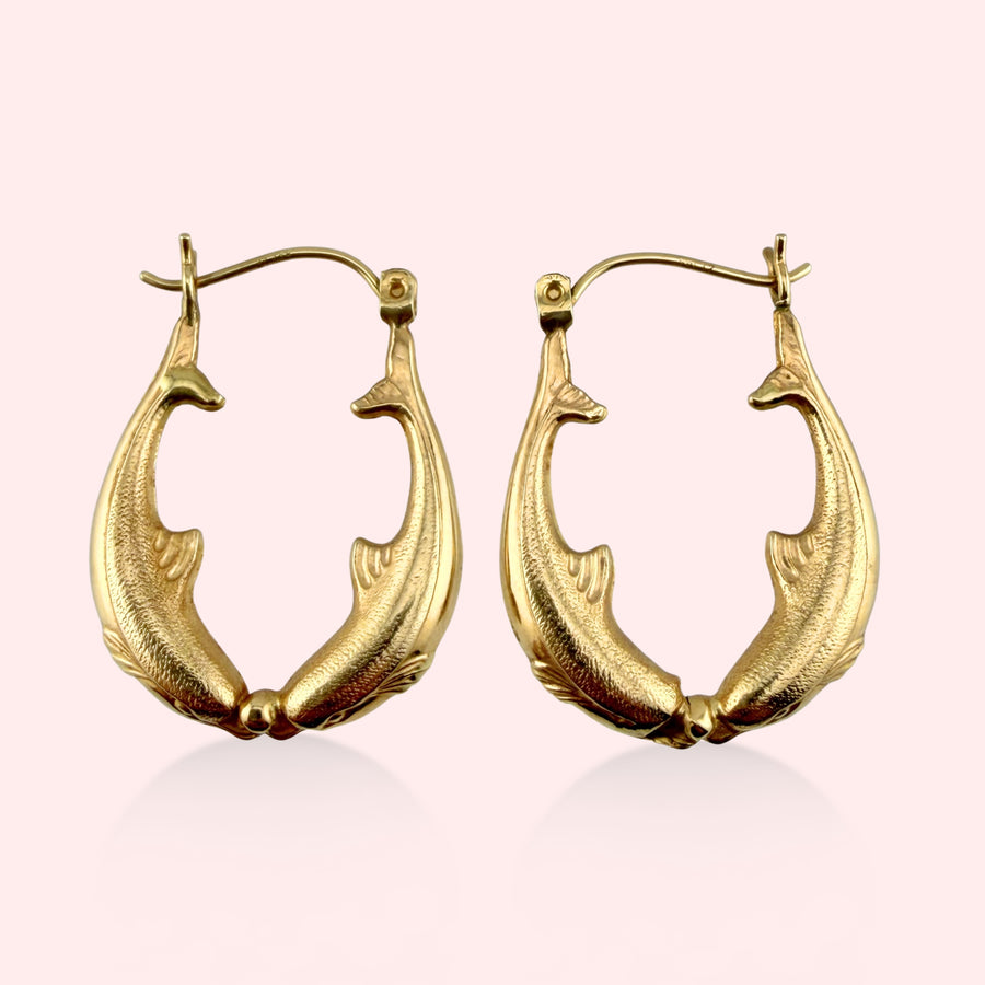 Dolphin Hoop Earrings