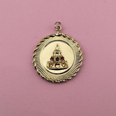 Birthday Cake Medallion with Engraved Message