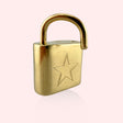 Padlock Charm with Star Engraving