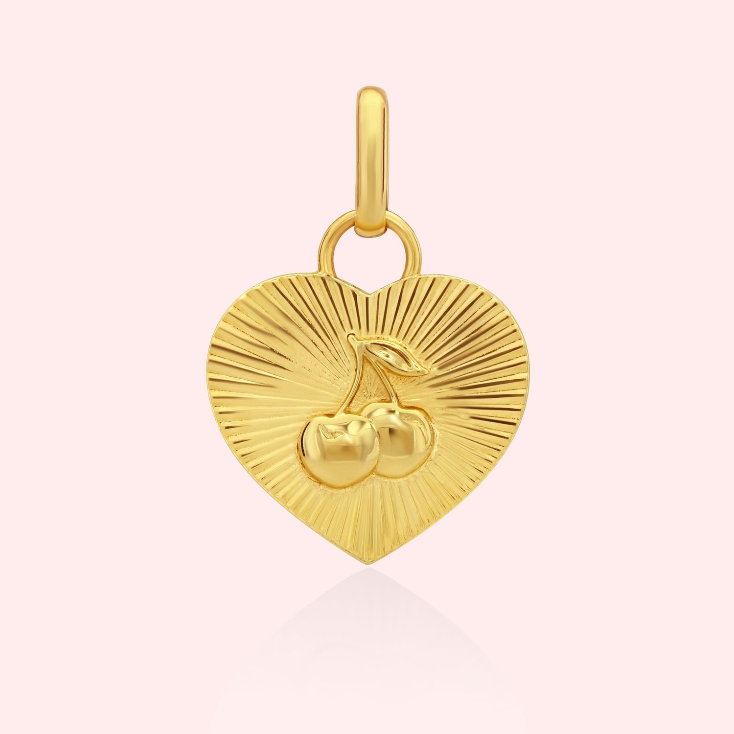 Cherry Coke Double-Sided Heart Charm