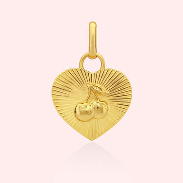 Cherry Coke Double-Sided Heart Charm