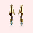 Modern Dangling Gemstone Earrings