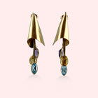 Modern Dangling Gemstone Earrings