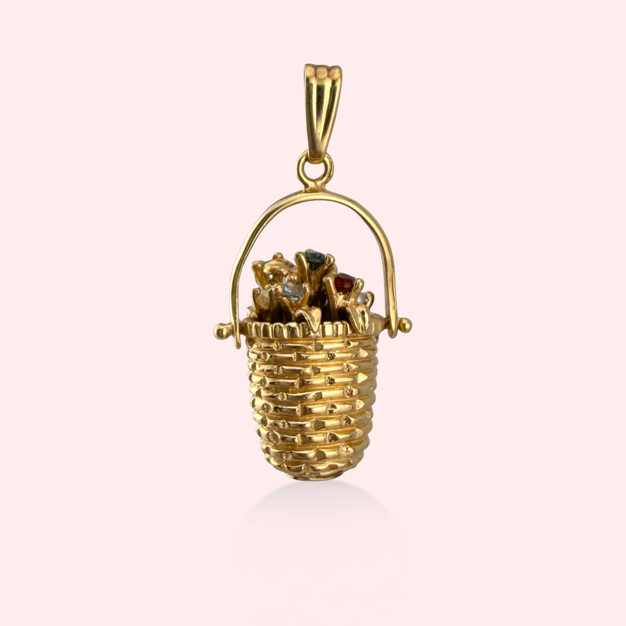 Flower Basket Charm
