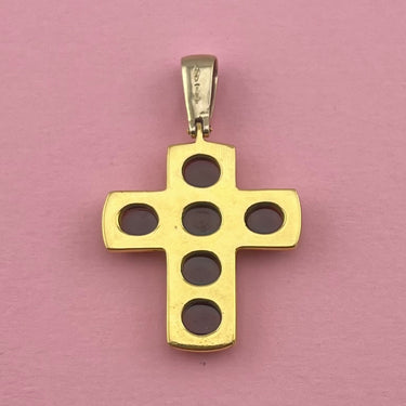 Large Garnet Cross Pendant