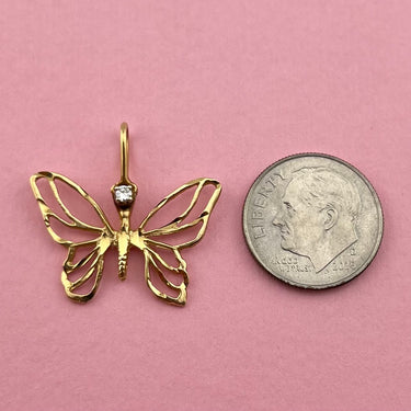 Diamond Butterfly Pendant