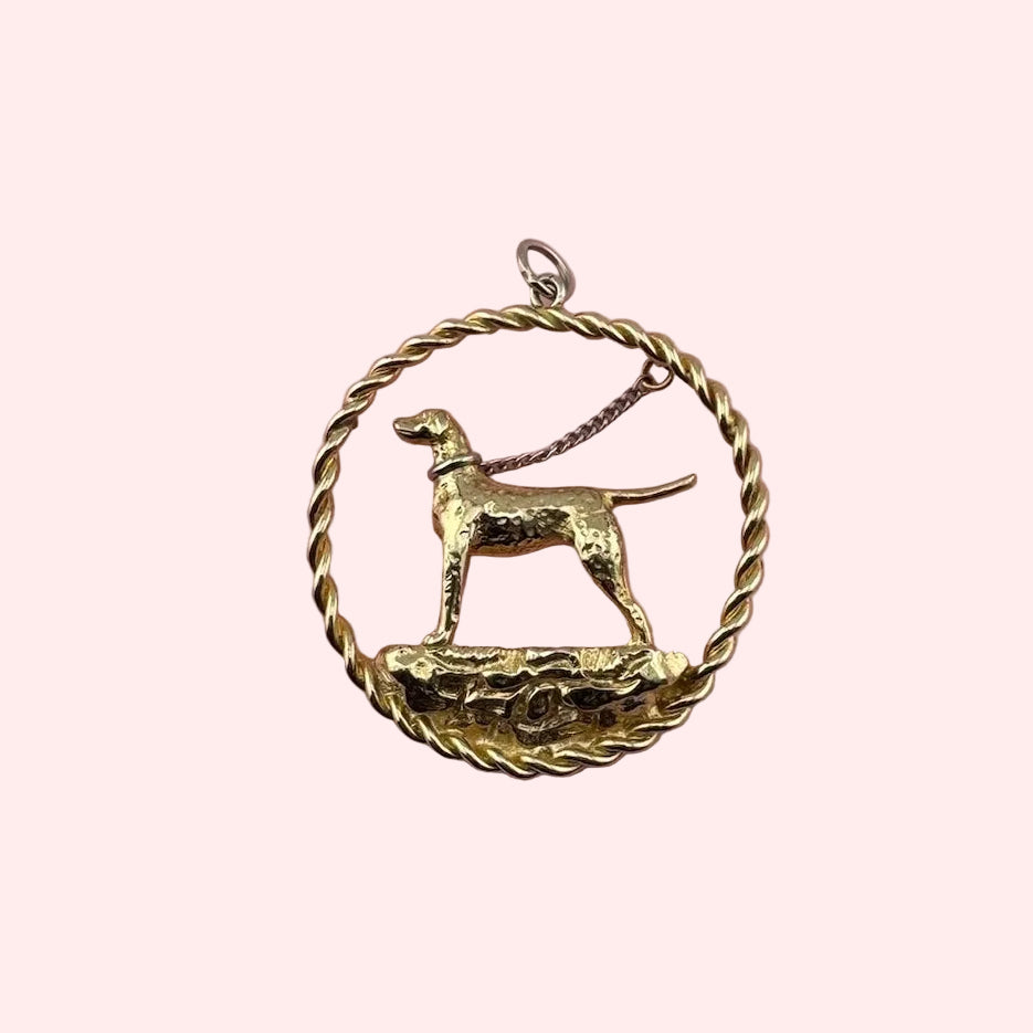 Dog on Leash Medallion