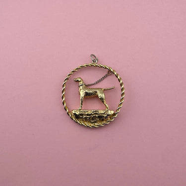Dog on Leash Medallion