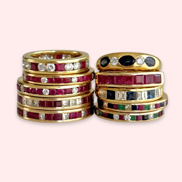 Gemstone Stacking Bands