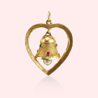 Wedding Bell Heart Pendant