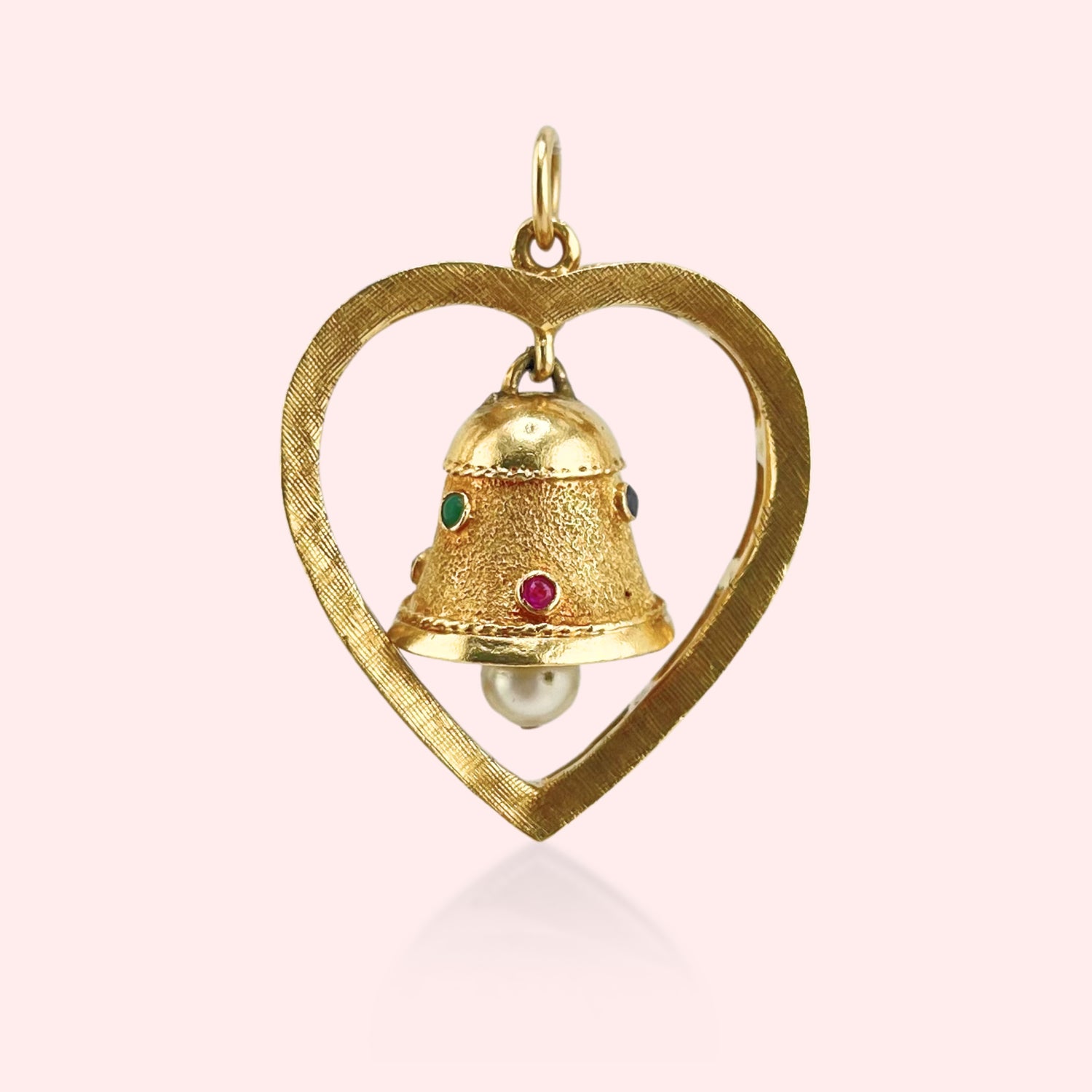 Wedding Bell Heart Pendant