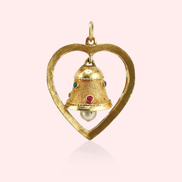 Wedding Bell Heart Pendant